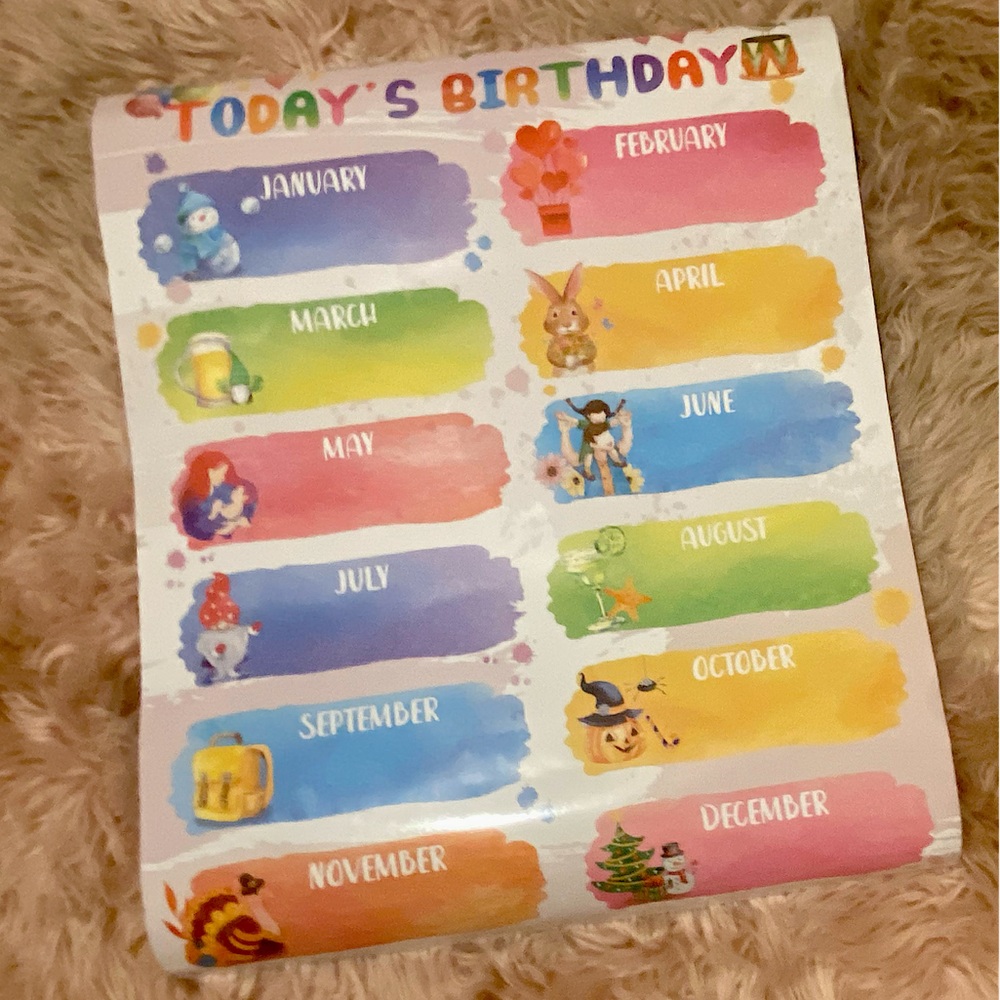 Birthday calendar